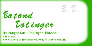 botond dolinger business card